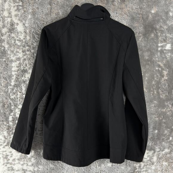 Gerry Size M Stretch Mock Neck Full Zip Jacket Black Long Sleeve Outdoor - Picture 4 of 9